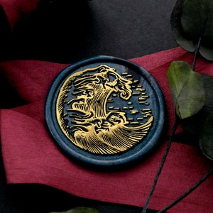 Wax Seal Stamp - 1pcs Waves Stamp / Wedding Wax Seal Stamp / Sealing Wax Stamp (WS787)