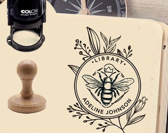 Library Stamp Personalized, Book Stamp Personalized, Teacher Stamp, From The Library of Stamp, Custom Self inking Book Embosser Rubber Stamp