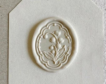 3D Wax Seal Stamp - 1pcs 3D Lily of the Valley Metal Stamp / Wedding Wax Seal Stamp / Sealing Wax Stamp (WS916)