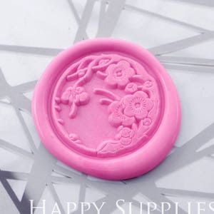 Wachssiegel Stempel - 1 Stück 30mm Japanischer Pflaumenblüte Sakura Metallstempel / Hochzeit Wachssiegel / Siegellackstempel (WS430)