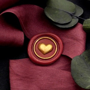 Wax Seal Stamp - 1pcs 15mm 3D Heart Wax Seal Stamp / Wedding Wax Seal Stamp / Sealing Wax Stamp (MIN) - SC/BT