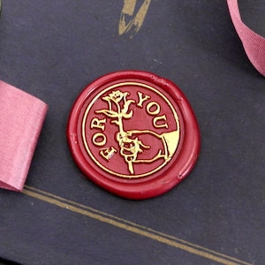 Wachs-Siegel-Stempel - 1pcs Rose Blume für Sie in der Hand Metall Stempel / Hochzeit Wachs Siegel Stempel / Siegel Wachs Stempel (WS702) - SC/BT (Größe: 25mm)