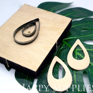Teardrop Leather Cutting Die Earring / Steel Rule Metal Die Cutter / Leather Die Cut Mold / Leather Earrings / Cutting Die Set
