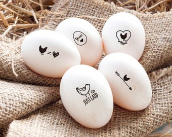 Egg Stamp Set - Love Egg Stamp, Custom Egg Carton Stamp, Mix & Match - Fram Chicken Egg Stamp, Butt Nuggets Rubber Stamp