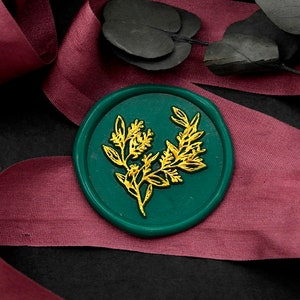 Wax Seal Stamp - 1pcs 30mm Floral Flower Stamp / Wedding Wax Seal Stamp / Sealing Wax Stamp (WS804) - B1G1F