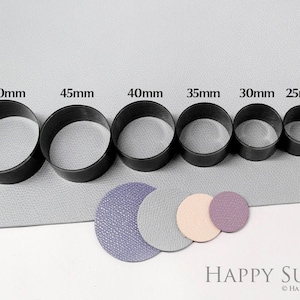 20-55mm (dia) Kreis Leder Schneideform / Runde Leder Stanzform / Leder Ohrringe Stanzform / Polymer Clay Cutter