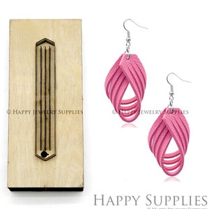 Strip Leather Cutting Die Earring, Twisted Leather Earrings, Leather Die Cut, Leather Cutter, Leather Cutting Die Set