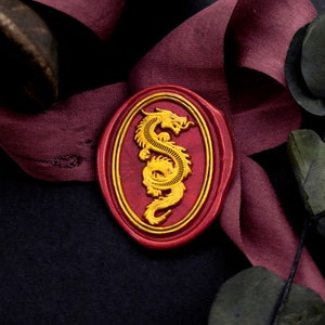 Wachssiegel Stempel - 1 Stück Drache Oval Stempel / Hochzeit Wachssiegel Stempel / Siegelwachs Stempel (WS757)