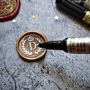 Sealing Wax Coloring Pen, Wax Seal Pen, Gold Silver White Rose Gold Wax Printing Pen, Paint Pen, Highlight Colorful Pen, Tracing Line Pen