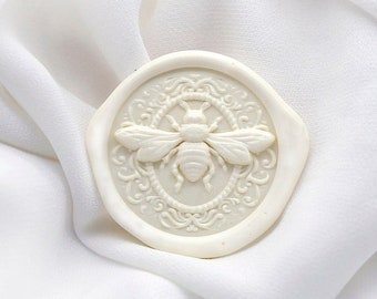 Tampon de sceau de cire 3D - 1pcs Tampon de sceau de cire d’abeille 3D / Tampon de sceau de cire personnalisé / Timbre de cire de scellement de mariage (WS1062)