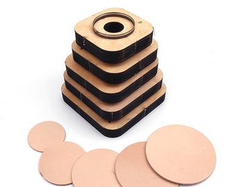 20-120mm (dia) Wooden Circle Leather Cutting Die / Round Leather Die Cut Wooden Mold / Leather Die Cutter / Steel Rule Metal Die Cutter