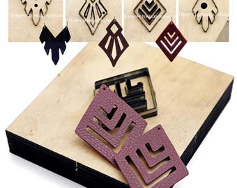 Leather Cutting Die Earring / Steel Rule Metal Die Cutter / Leather Die Cut Mold / Leather Earrings / Cutting Die Set