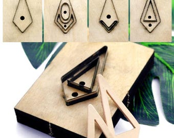 Diamond Leather Cutting Die Earring / Steel Rule Metal Die Cutter / Leather Die Cut Mold / Leather Earrings / Cutting Die Set