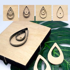Teardrop Leather Cutting Die Earring / Steel Rule Metal Die Cutter / Leather Die Cut Mold / Leather Earrings / Cutting Die Set