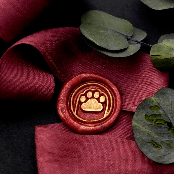 Tampon de cire - 1pcs Tampon empreinte de pas de chat / Tampon de cire pour mariage / Tampon de cire à cacheter