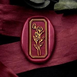 Wax Seal Stamp - 1 Stk. 30mm Blumen Metallstempel / Hochzeitsstempel / Siegelstempel /Siegelstempel (WS856)