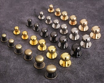 Brass Rivets and Studs For Leather, Round Head Brass Rivets and Studs for Handbags/ Screwed Studs / Brass Chicago Screw Rivets Belt Stud