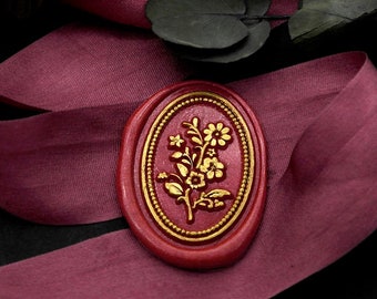Wax Seal Stamp - 1pcs 30mm Oval Floral Botanical Stamp / Wedding Wax Seal Stamp / Sealing Wax Stamp