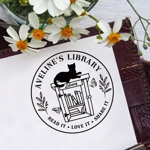 Boekstempels, aangepaste bibliotheekstempel, boekstempel gepersonaliseerd, stempel leraar, uit de bibliotheek van stempel, rubberstempel, boekembosserstempel