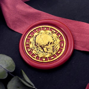 Wax Seal Stamp - 1pcs 30mm Constellation Skull Stamp / Wedding Wax Seal Stamp / Sealing Wax Stamp (WS725)