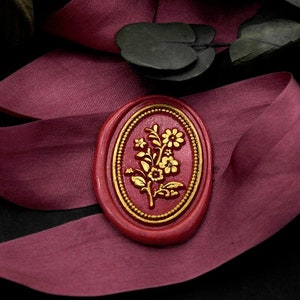 Wax Seal Stamp - 1pcs 30mm Oval Floral Botanical Stamp / Wedding Wax Seal Stamp / Sealing Wax Stamp (WS797)