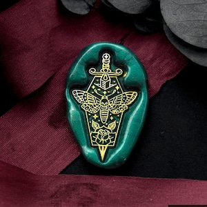 Wax Seal Stamp - 1Stk Magic Moth Sword Galaxy Universe Metallstempel / Hochzeitsstempel / Siegelstempel (WS1001)