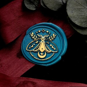 Wax Seal Stamp - 1pcs Moth Galaxy Universe Metal Stamp / Wedding Wax Seal Stamp / Sealing Wax Stamp (WS1012)