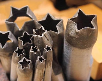 Perforadora de agujeros de estrella de 4 mm a 30 mm para artesanías de cuero, herramienta para cuero, perforadora, herramienta para artesanías de cuero, herramienta de acero resistente.