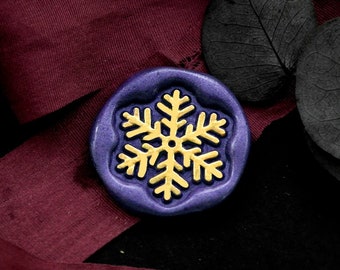 Wax Seal Stamp - 1pcs Snowflake Christmas Metal Stamp / Wedding Wax Seal Stamp / Sealing Wax Stamp (WS994)