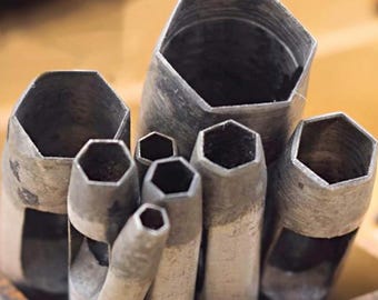 Perforadora hexagonal de 4 a 30 mm para manualidades de cuero, herramienta de acero resistente.