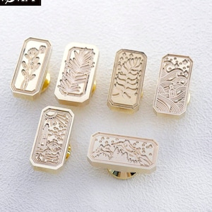 Wax Seal Stamp - 1pcs 30mm Rectangle Floral Galaxy Universe Metal Stamp / Wedding Wax Seal Stamp / Sealing Wax Stamp