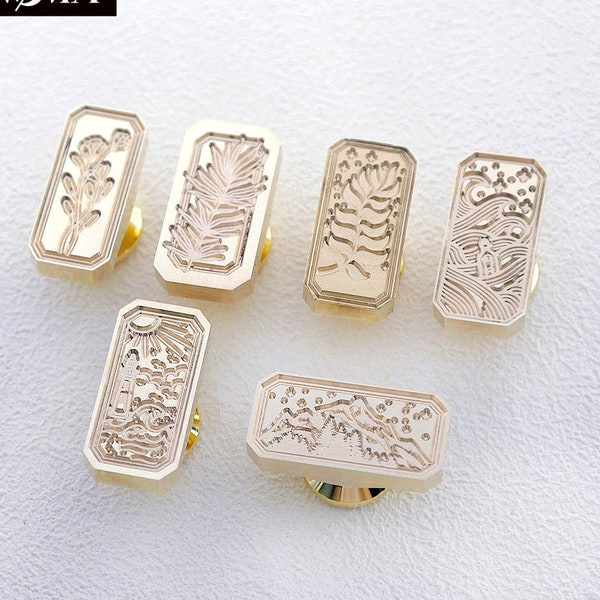 Wax Seal Stamp - 1pcs 30mm Rectangle Floral Galaxy Universe Metal Stamp / Wedding Wax Seal Stamp / Sealing Wax Stamp