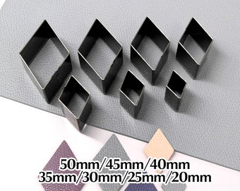 20-55mm Rhombus Diamond Leather Cutting Die Earring / Leather Die Cut Mold / Leather Earrings Die Cutter / Polymer Clay Cutters