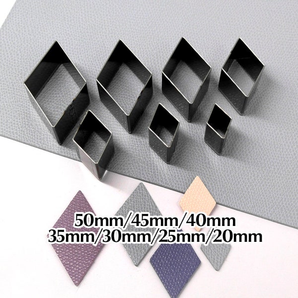 20-55mm Rhombus Diamond Leather Cutting Die Earring / Leather Die Cut Mold / Leather Earrings Die Cutter / Polymer Clay Cutters