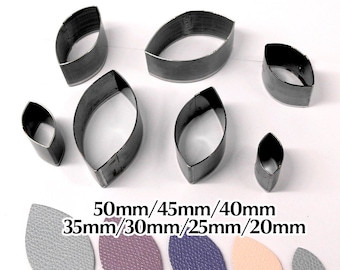 20-55mm Leaf Eye Teardop Leather Cutting Die Earring / Leather Die Cut Mold / Leather Earrings Die Cutter / Polymer Clay Cutters