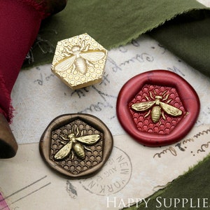 3D Wax Seal Stamp - 1pcs 3D Honey Bee Wax Seal Stamp / Custom Wax Seal Stamp / Wedding Sealing Wax Stamp (WS1057)