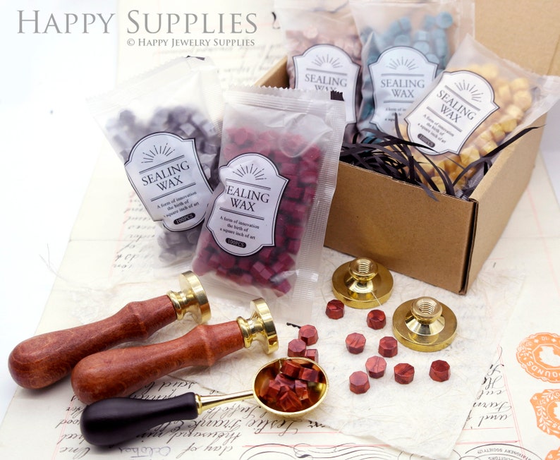 Mystery Box Wax Seal Stamp Kit Box, Junk Journal Kit Supplies image 2