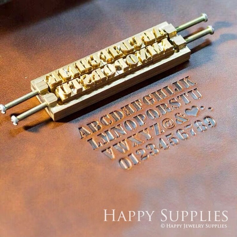 Custom Leather Stamp 26 Alphabet Stamp Brass Metal Stamp / Etsy