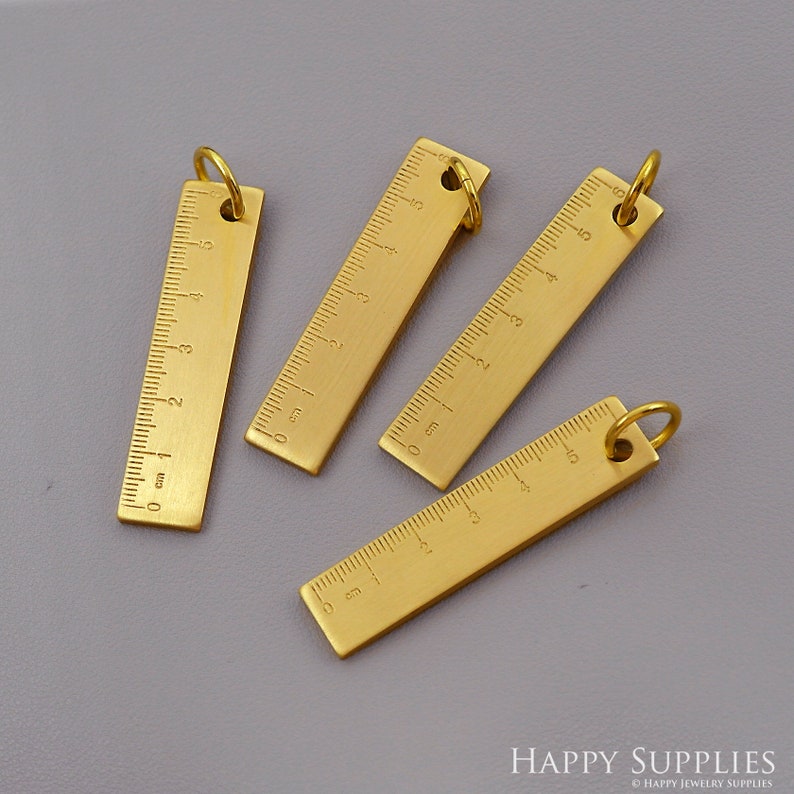 Mini Brass Ruler, Pocket-sized Stationery, Measurement Tool Solid Brass ...