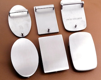 Edelstahl schlichte Gürtelschnalle Verschluss Leder Hardwares Schnallen, Leder Craft Gürtelbeschlag, Herren Ledergürtel Gürtelschnalle