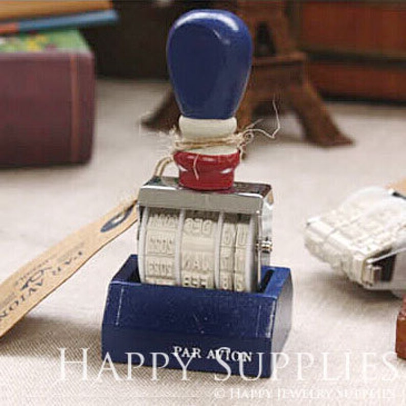 1 Set Wooden Handle Date Roller Stamp / Korea Creative Stamp / Etsy