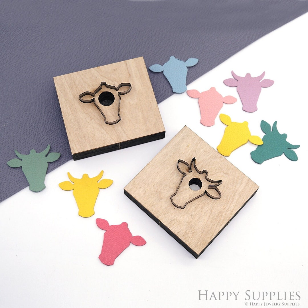 Cow Head Leather Cutting Die Earring / Leather Luggage Tags Leather Die