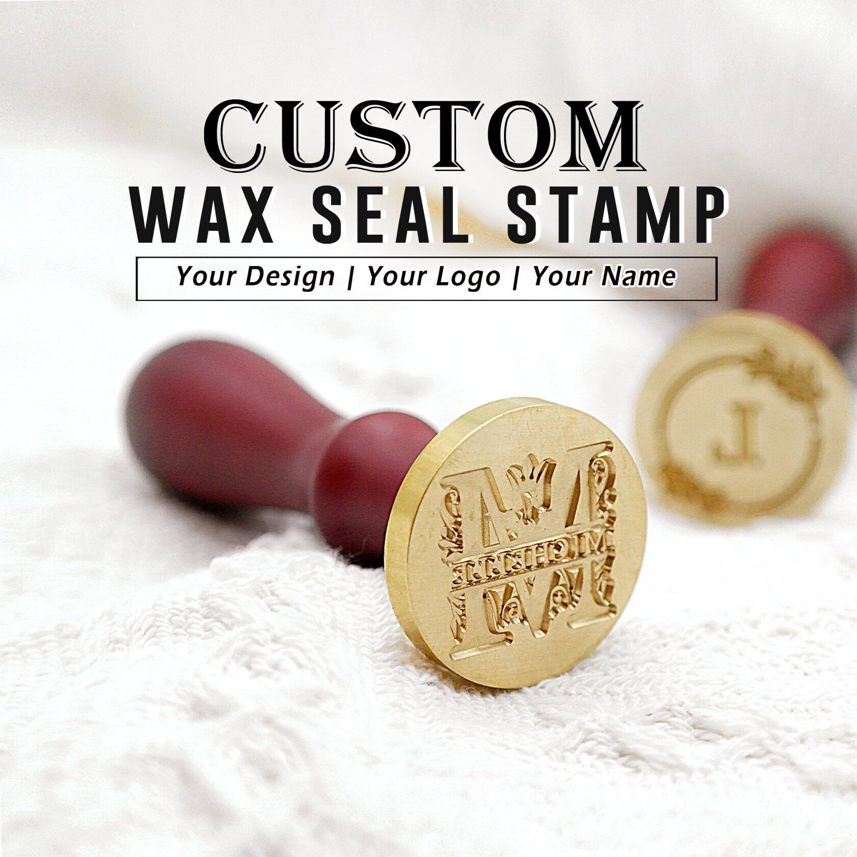 Wax Seal Stamp Kit Custom for Wedding Invitation , Custom Wax Seal Kit ,  Custom Wax Seal Stamp Kit , Wax Stamp Kit , Custom Wax Stamp 