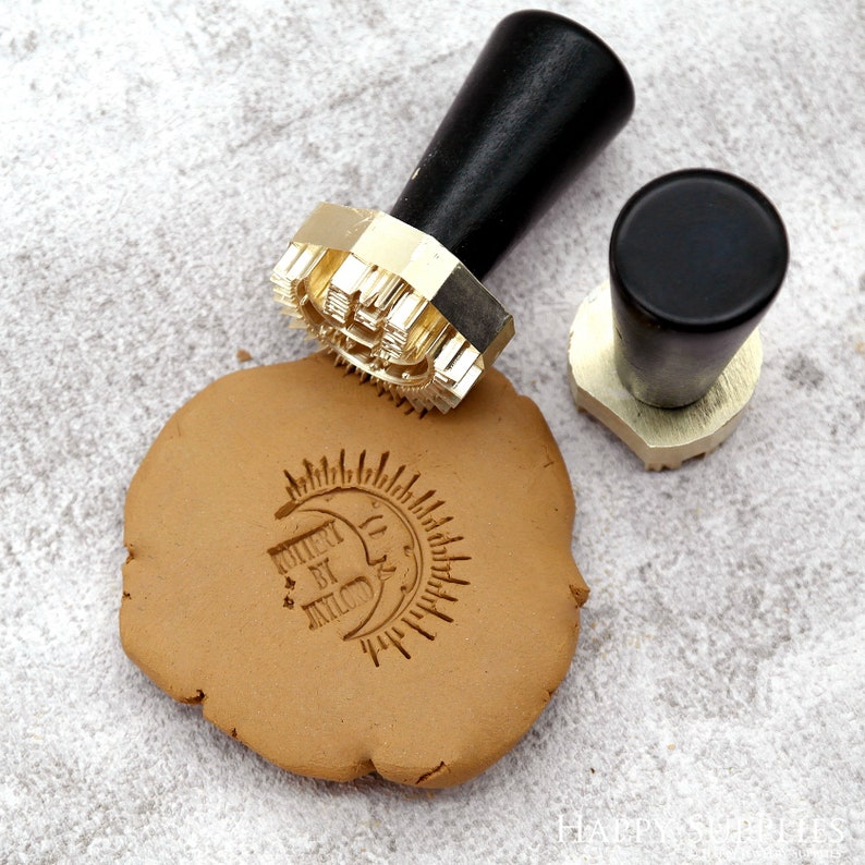 Custom Pottery Stamp Custom Clay Stamp Initial Ceramic Etsy