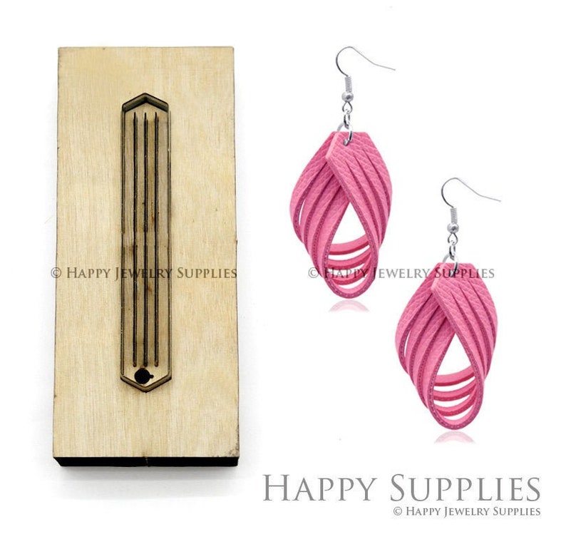 Strip Leather Cutting Die Earring Twisted Leather Earrings Etsy UK