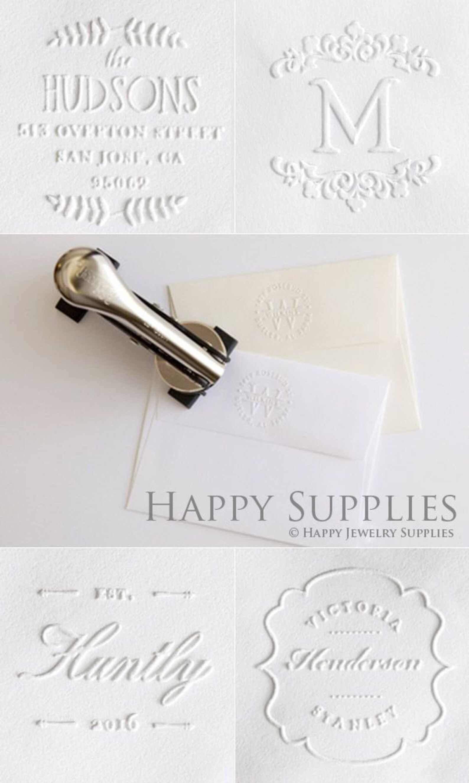 Address Emboss Custom Embossing Stamp Custom Logo Embosser Etsy