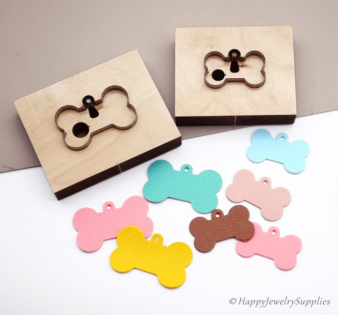 Dog ID Tags Leather Cutting Die Earring / Leather Dog Pet Tags Leather ...