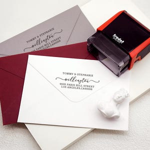 Adresstempel, adresstempel retour, adresstempel bruiloftuitnodiging, aangepaste adresstempel, zelfinktende stempel, rubberen retouradresstempel