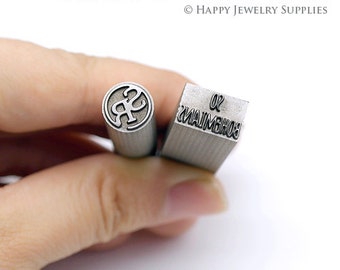 Custom Metal Stamp Quenching Hardness Steel Jewellery Stamp / Personalize Metal Die Jewelry Stamp / Custom Steel Seal Hand Stamp