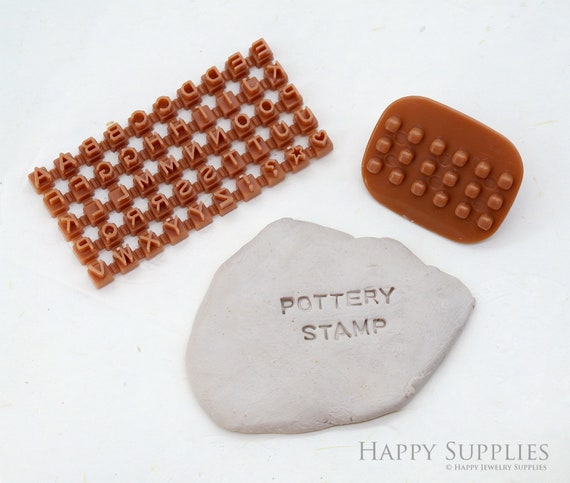 2 Sets of Polymer Clay Letter Stamps Mini Alphabet Number Letter Stamp DIY Craft Tool, Size: Small, Other